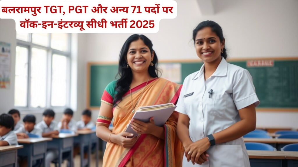 Balrampur Teacher Vacancy