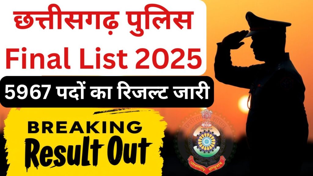 CG Police Constable Final List 2025