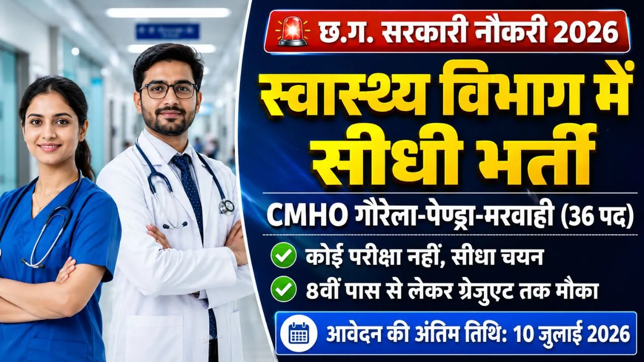 Gaurela Pendra Marwahi CMHO Bharti 2026