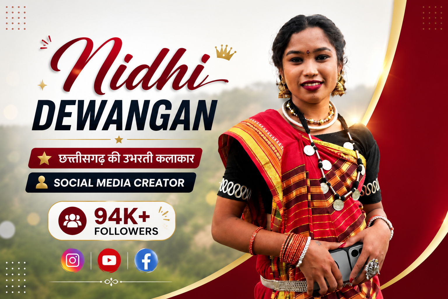 # Chhattisgarh ki Ubharti Social Media Star Nidhi Dewangan, Janjgir ki Beti ne Reels aur Album se Banayi Khaas Pehchan